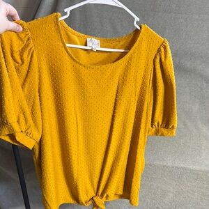 Mustard Yellow Textured Top
